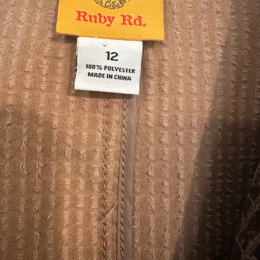 Ruby Rd Womens 12 Brown Snakeskin Print Long Sleeve Zippered Jacket - Picture 2 of 7
